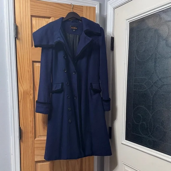 Ben Sherman Dark Blue wool coat - Picture 1 of 9